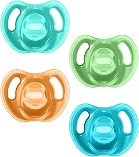 Ultra-light Silicone Pacifier, Symmetrical One-Piece Design, BPA-Free Silicone Binkies, 18-36 months, Pack of 4 Pacifiers