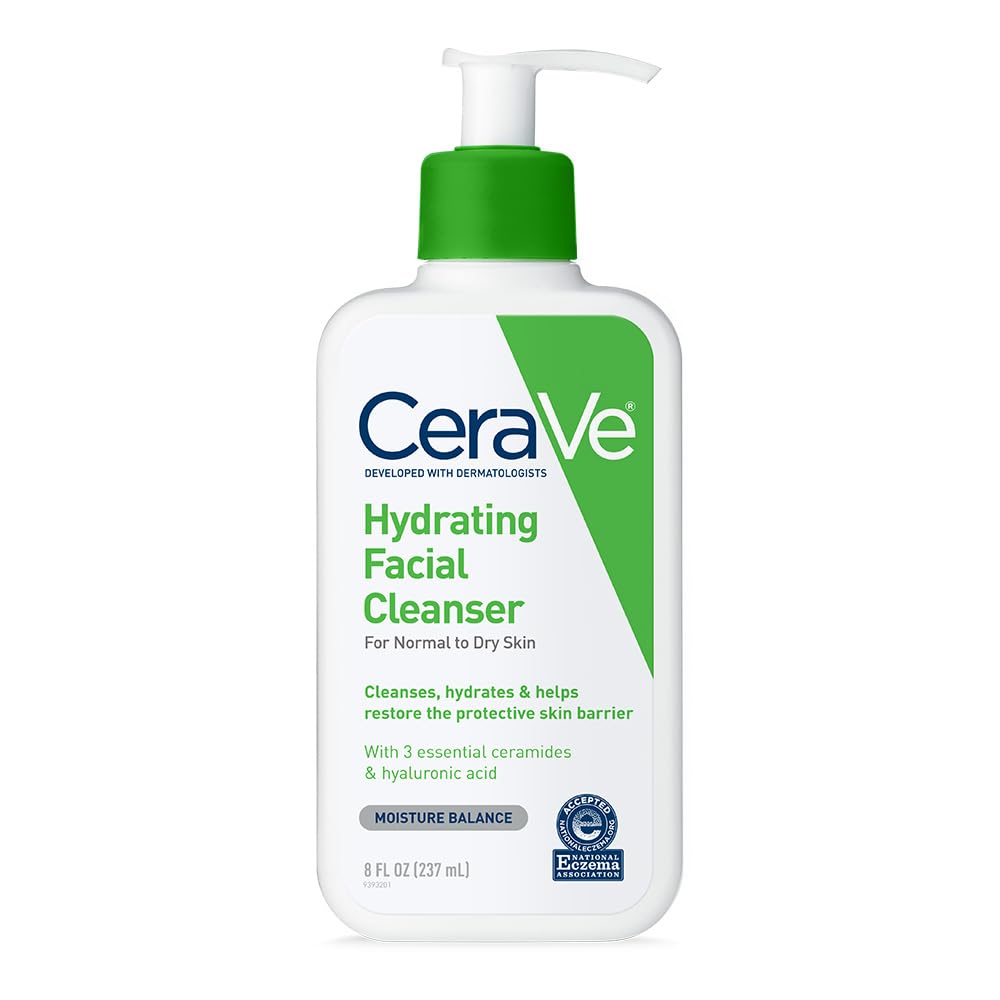 CeraVe Hydrating Facial Cleanser, Moisturizing Face Wash For Dry ...