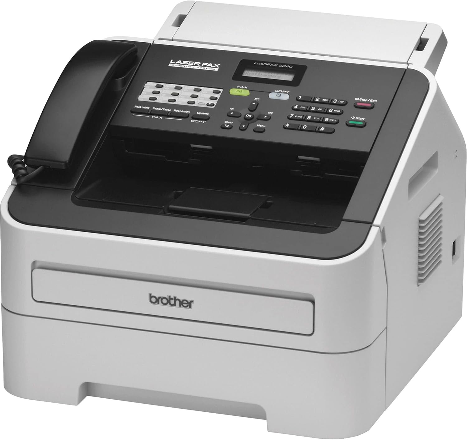 Brother FAX-2840 High Speed Mono Laser Fax Machine, Dark