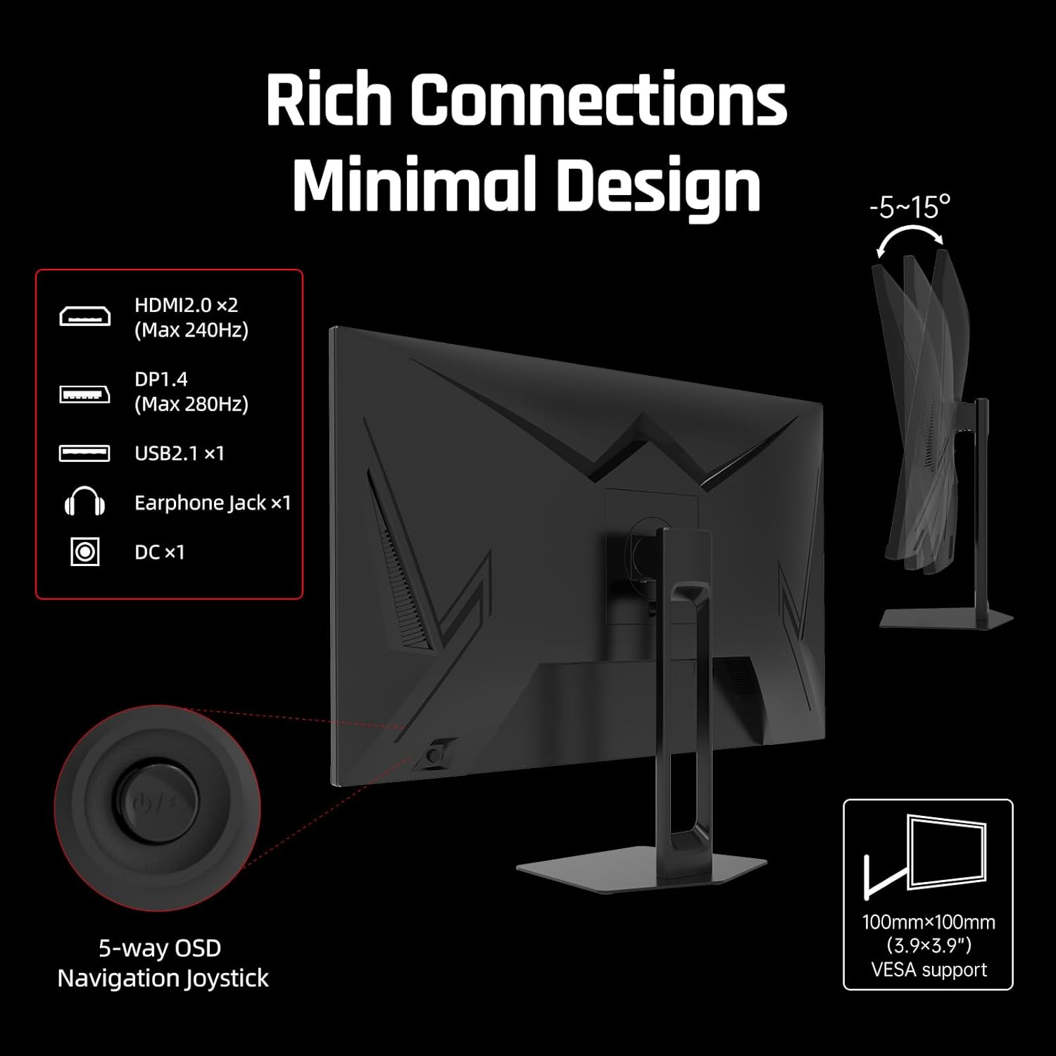 27'' 280Hz 240Hz Gaming Monitor 1ms GTG 350nits Fast VA 1080P ...