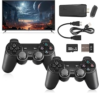 Retro Gaming Console, Plug and Play Video Game, Nostalgia StickGame, Wireless Retro Play Game Console Built in 20000+ Games, 4K HDMI Output, 23 Classic Emulators, with Dual 2.4G Wireless Controlle