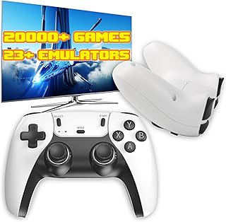 Youngwants Plug & Play Video Game Console with 20000+ Games, Retro Game Console with 23+ Emulators Classic Games, Dual Controllers Birthday Gifts for Boys & Girls，4K HDMI TV Games