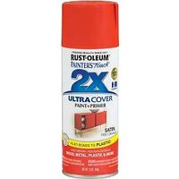 Rust-Oleum 263149 Spray Paint, Satin, Fire Orange, 12 oz, Can