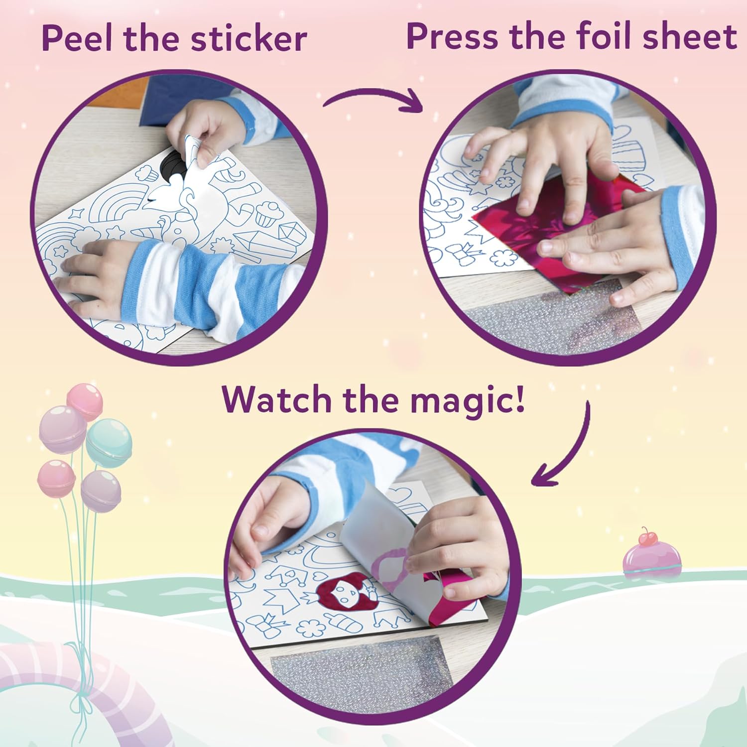 Foil Fun Unicorns & Princesses, No Mess Art for Kids, Craft ...