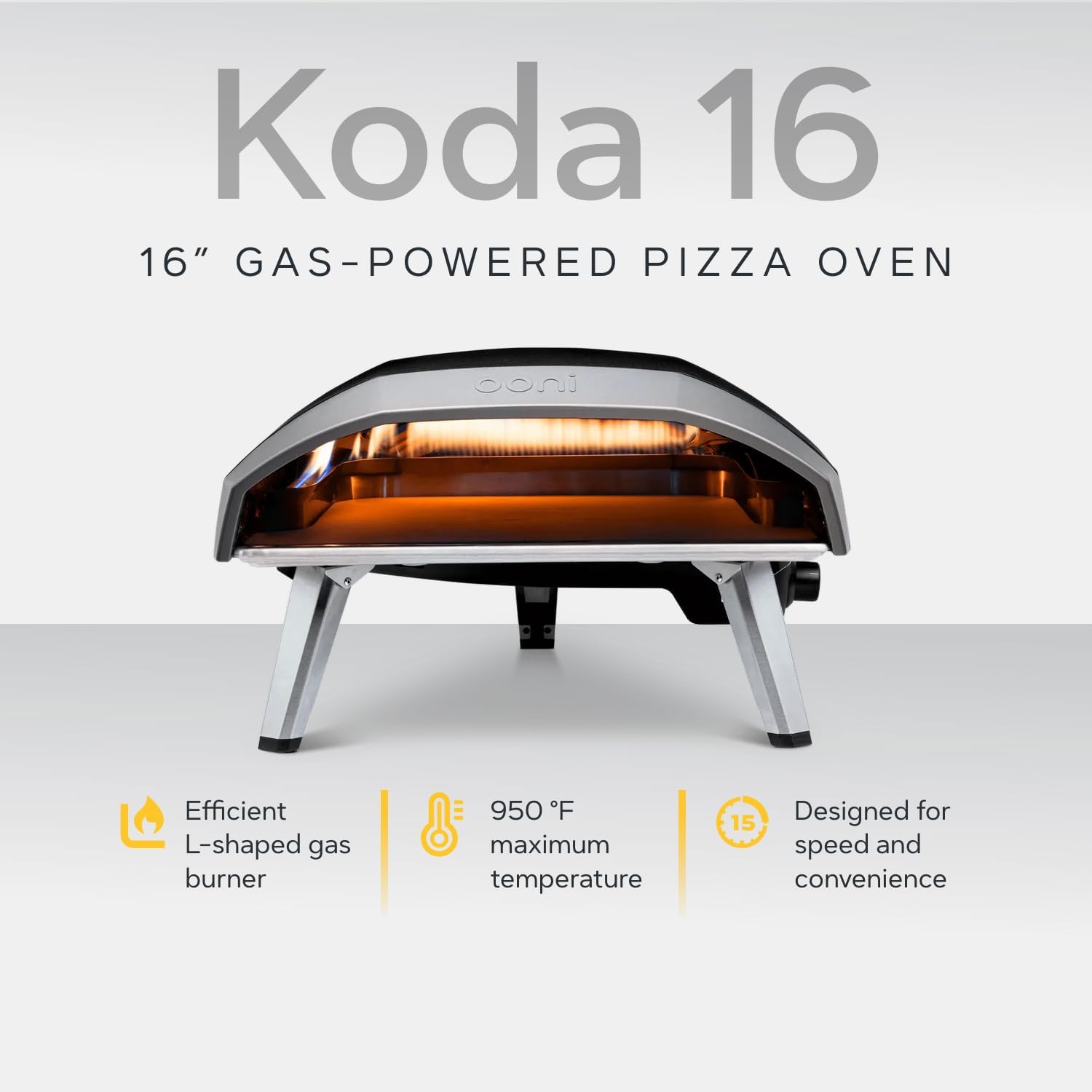 Ooni Koda 16 Gas Pizza Oven – 28mbar Propane Outdoor ...