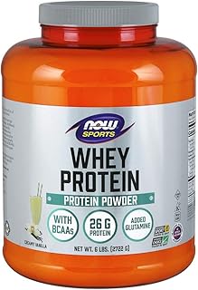 Sports Nutrition, Whey Protein, 26 g With BCAAs, Creamy Vanilla Powder, 6-Pound