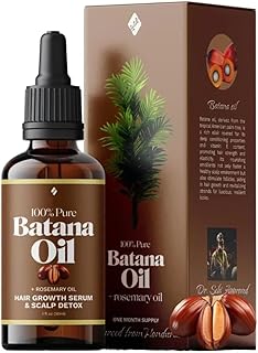 Batana Oil with Rosemary for Hair Growth - For Strong & Healthy Hair, 100% Organic Batana Oil from Honduras with Rosemary - Reduce Hair Loss & Detox Your Scalp (30 mL), Brown
