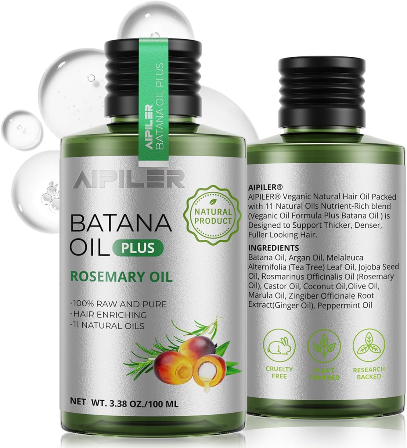 Batana Oil with Rosemary for Hair Care: Vegan Natural ...