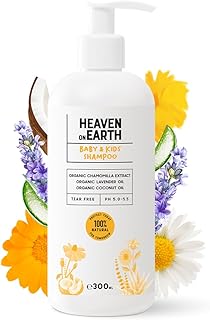 Heaven on Earth 2-in-1 Cleansing Shampoo + Body Wash Gentle for Baby and Kids Naturally derived Fragrance Free Tear Free Gluten Free Vegan Ideal for Cradle Cap Sensitive 10.1 fl oz 300 ml