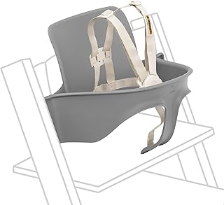 Stokke Tripp Trapp Babyset 2, Storm Grey - Leeftijd 6-36 maanden - Verander de Tripp Trapp stoel in een comfortabele kinderstoel - inclusief Stokke harnas 2