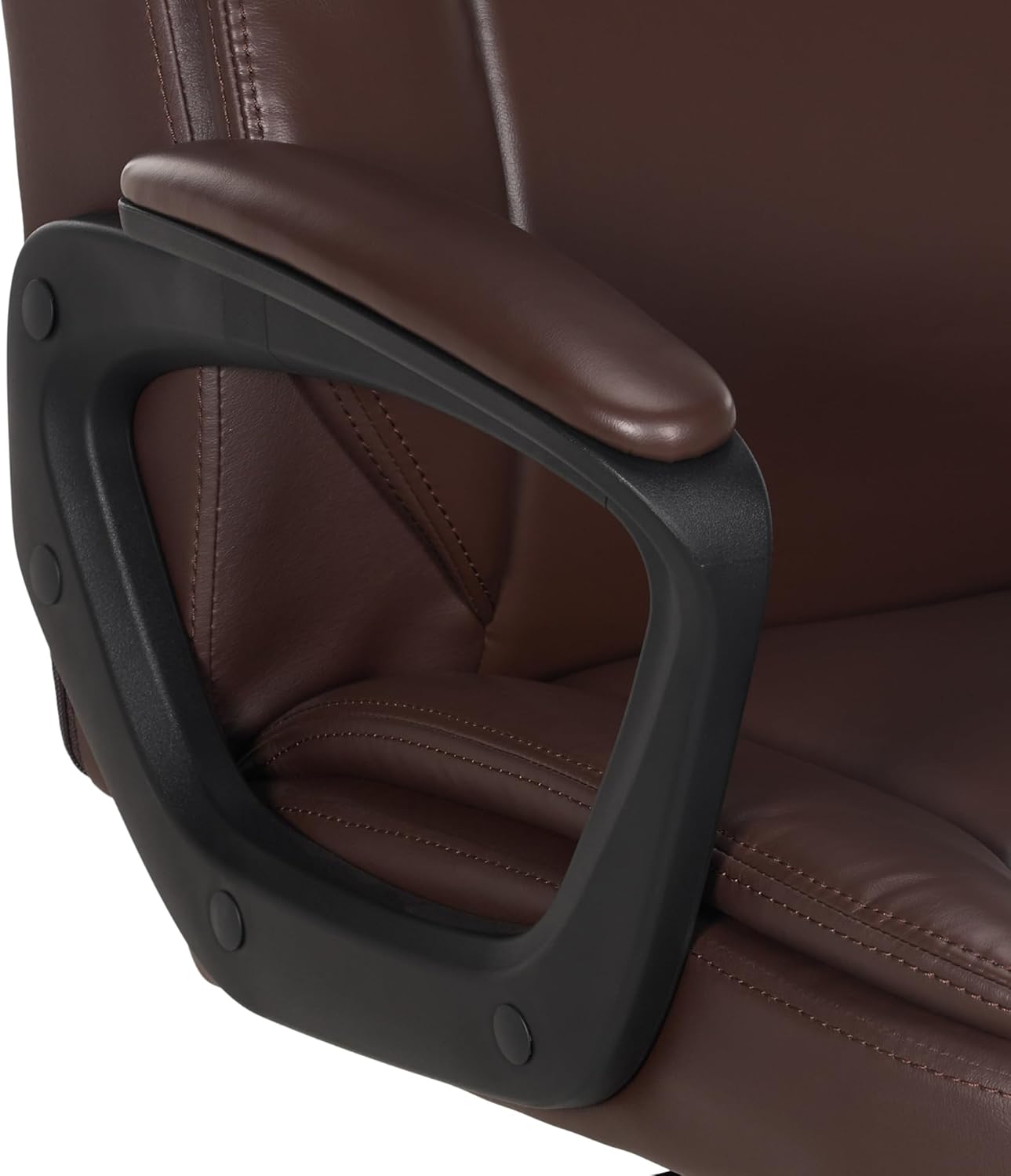 Amazon Basics Classic Puresoft PU Padded Mid-Back Height ...