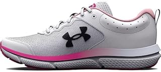 Women\'s UA W Charged Assert 10 D Shoes, White/Rebel Pink/Black, 7 W