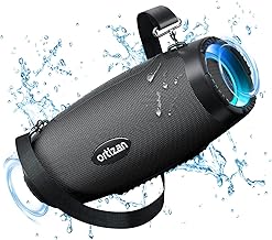 80W Bluetooth Speaker - Powerful Sound and Deep Bass, Portable Wireless, IPX7 Waterproof, 12H Playtime, Power Bank, EQ, USB, LED Lights - Outdoor Loud Subwoofer Boombox for Party, Camping