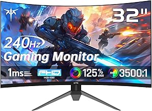 32 Inch 240Hz Curved Gaming Monitor, FHD 1080P 1500R HDR Gaming PC Monitor, FreeSync, Ultra-Fast 1ms Monitor for Gamer, 3500:1 Contrast, HDMI 2.0 x 2, DisplayPort 1.4 & USB 2.0, H32S17F