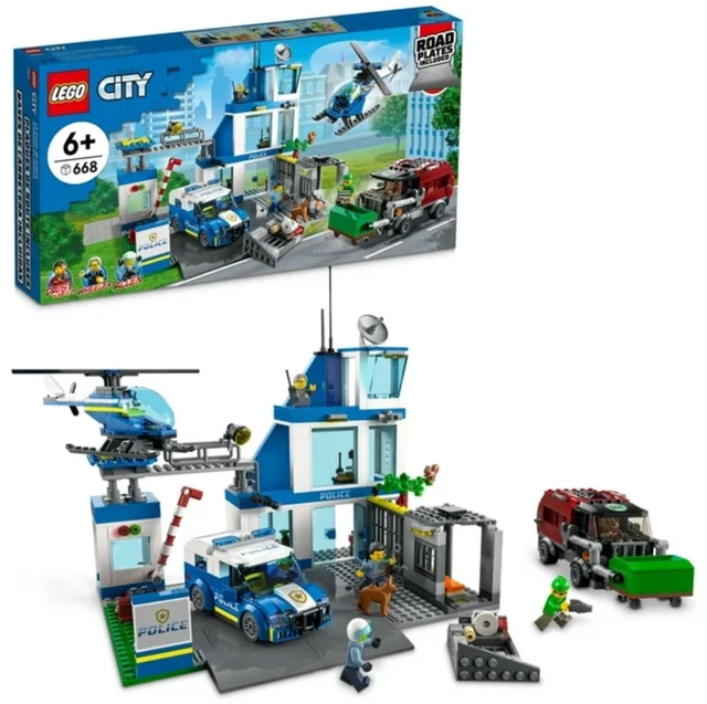 LEGO City Police Station Truck Toy & Helicopter Set 60316