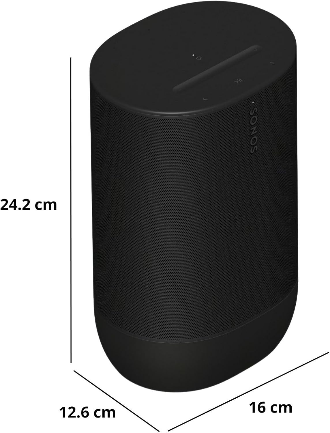 Sonos Move 2 - Black - Wireless Portable Bluetooth Speaker