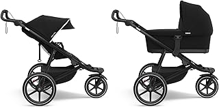 Thule, Urban Glide 2 + Bassinet, Jogging -Kinderwagen Met Wieg, Zwart, U, Unisex-Volwassene