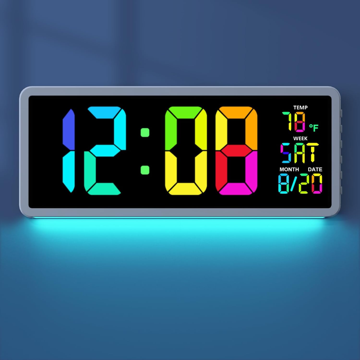 Digital Wall Clock with Remote Control, 16 Inch UK | Ubuy