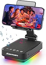 JTEMAN Gifts for Men Cell Phone Stand with Wireless Bluetooth Speaker and Jumping Light, Cool Tech Gifts for Men Women Husband Dad, Unique Birthday Gifts for Him