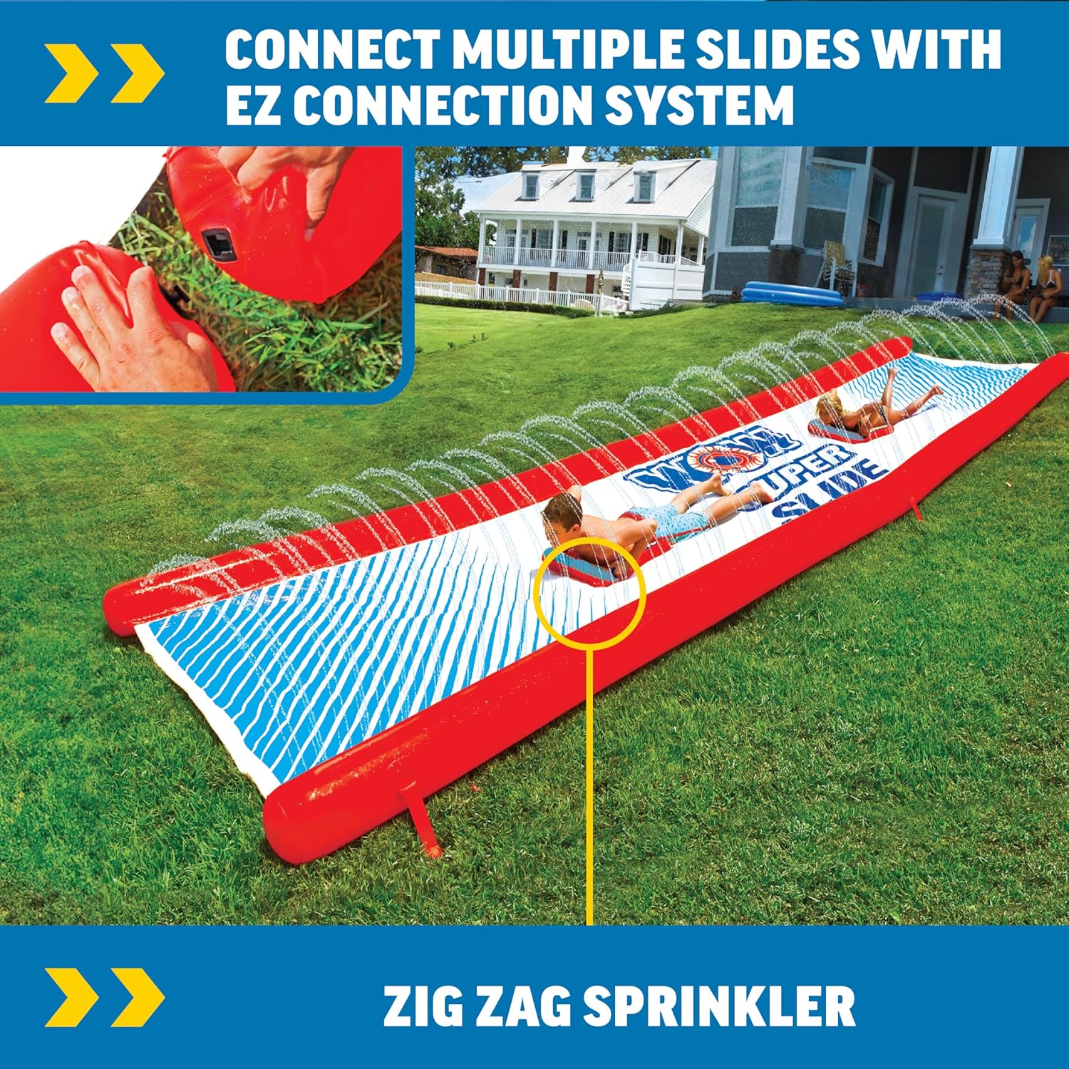 Slip n Slide Fun for Adults & Children - Zigzag Sprinkler ...