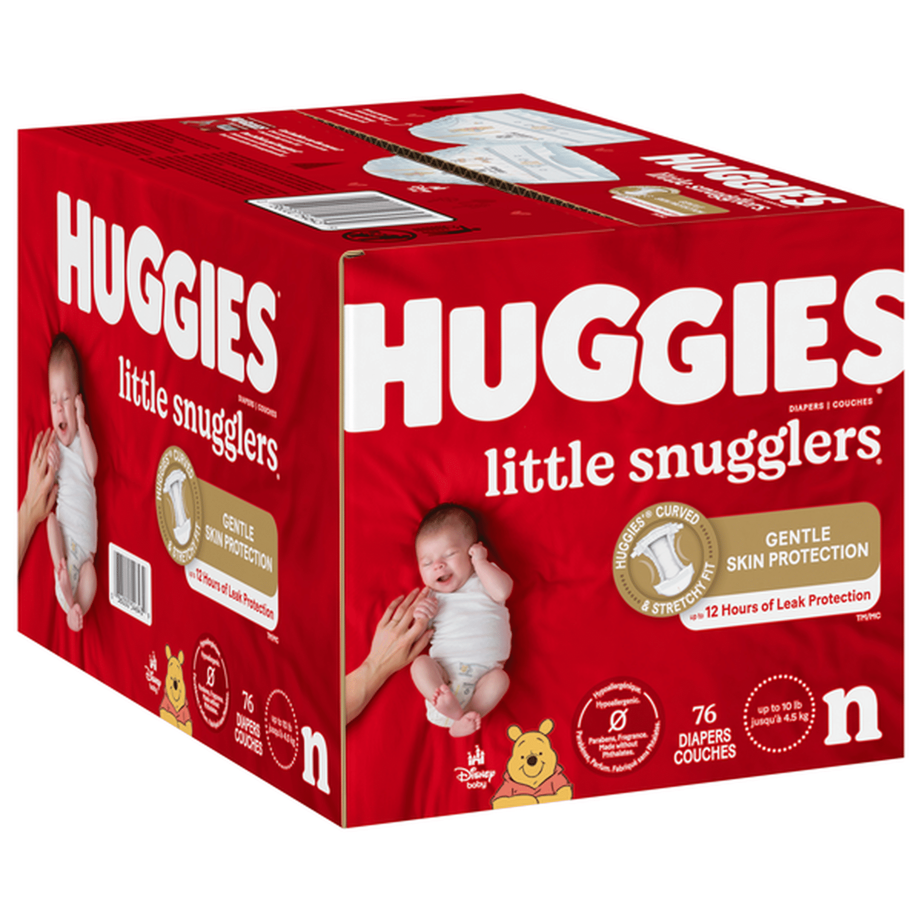 Huggies Little Snugglers Baby Diapers, Size Newborn (up ...