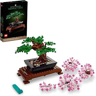 Icons Bonsai Tree Building Set, Features Cherry Blossom Flowers, DIY Plant Model for Adults, Creative Gift for Home Décor and Office Art, Botanical Collection Design Kit, 10281