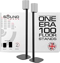 One / ERA100 Floor Stand Twin Pack (2pcs), Black | Compatible with Sonos One, Play:1, One Gen 2, One SL | Future-Proof Design Also Compatible with ERA 100, Designed by Sound Bass UK. Double, Pair