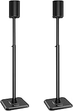 Speaker Stands Compatible with Sonos Era 100, One, One SL, Play:1, 32”-43” Height Adjustable Floor Speaker Stand, Surround Sound Speaker Stand with Cable Management up to 13.2 lbs, PGSS13