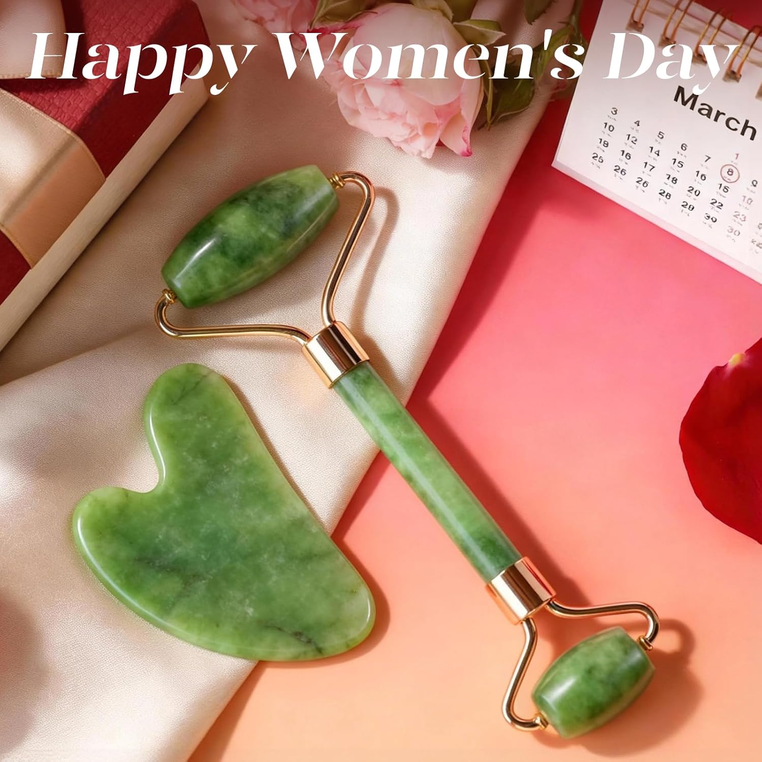 BAIMEI IcyMe Gua Sha & Jade Roller Facial Tools Face ...