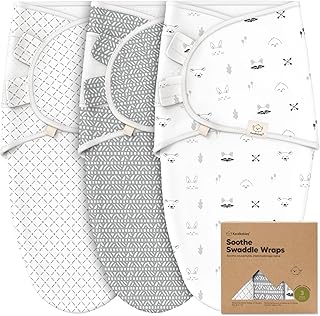 3-Pack Organic Baby Swaddle Sleep Sacks - Newborn Swaddle Sack,Ergonomic Baby Swaddles 0-3 Months,Swaddles for Newborns,Baby Sleep Sack,Baby Swaddle Blanket Wrap,Baby Essentials (Nordic, XS)