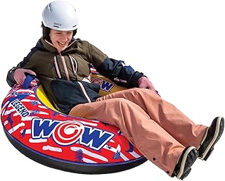 WOW Sports - Legend Snow Tube - Inflatable Tube with Hard Plastic Bottom - Perfect for Kid & Adult Sledding