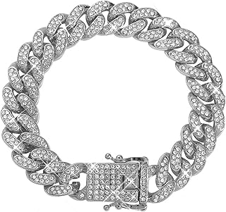 Cuban Link Bracelet for Men Women 13mm Iced Out Cuban Bracelet 18k Gold Plated CZ Diamond Cuban Link Chain Bling Miami Bangle Hip Hop Bracelet Jewelry for Men Women