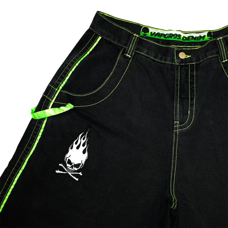 Abducted Wide Leg Denim Jeans - Small