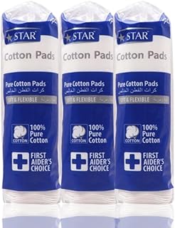 Pure Cotton Makeup Pads, Pack of 3x80 Rounded Pads, Crafted from Pure Cotton, Naturally Soft, Absorbent and Gentle, Removes Makeup Without Leaving Fibres on Your Skin, Refreshing Results