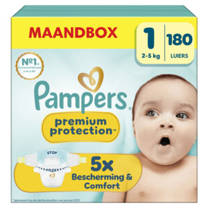 Pampers Premium Protection Luiers Maat 1 (2-5kg) 180 stuks | Plein.nl