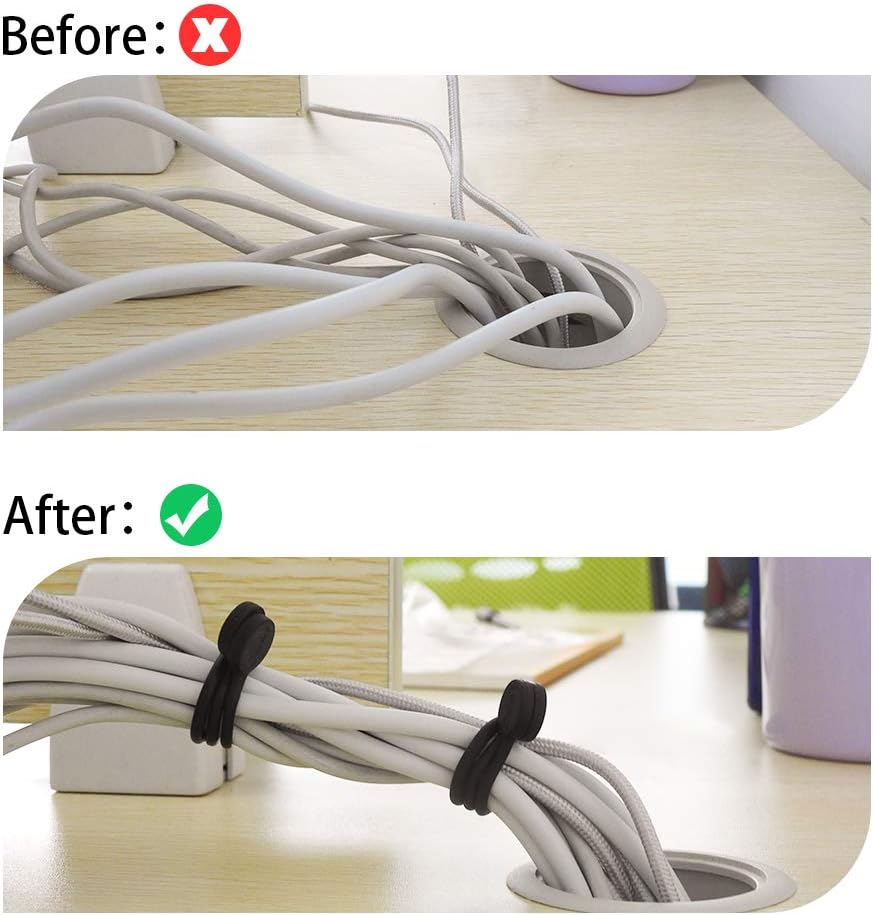 SMART&COOL Reusable Silicone Magnetic Cable Ties for Bundling ...