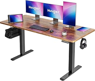 55 x 28 Large Electric Standing Desk, Height Adjustable Computer Desk, 27.6\