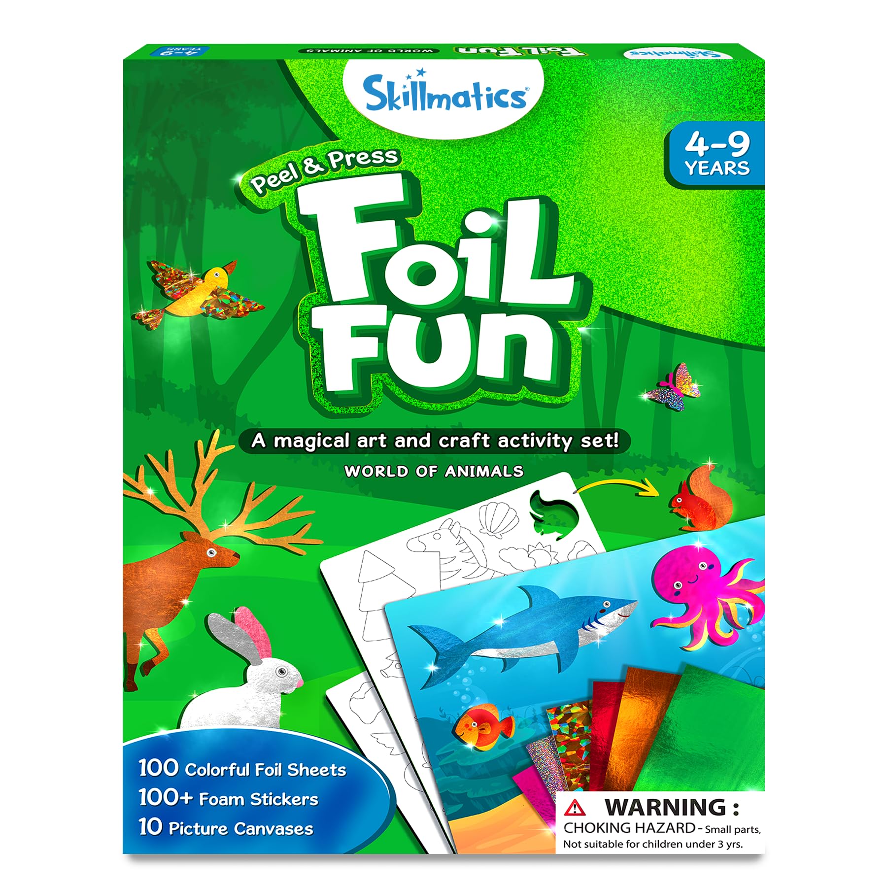 Skillmatics Art & Craft Activity - Foil Fun Animals, No Mess ...