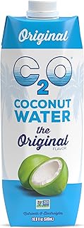 C2O The Original Coconut Water, Plant-Based Hydration, Non GMO, Essential Electrolytes, 16.9 FL OZ (Pack of 12), Carton