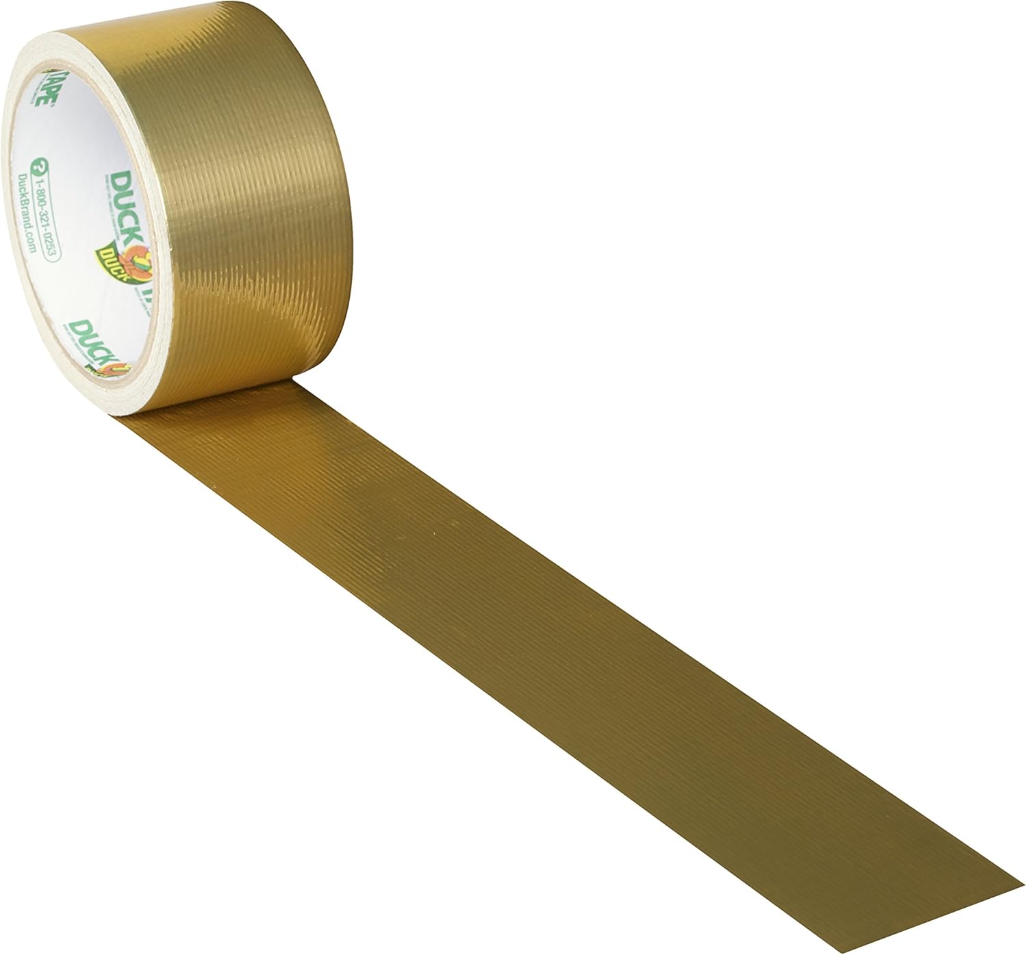 Duck Brand 280748 Duct Tape Single Roll, Metallic Gold
