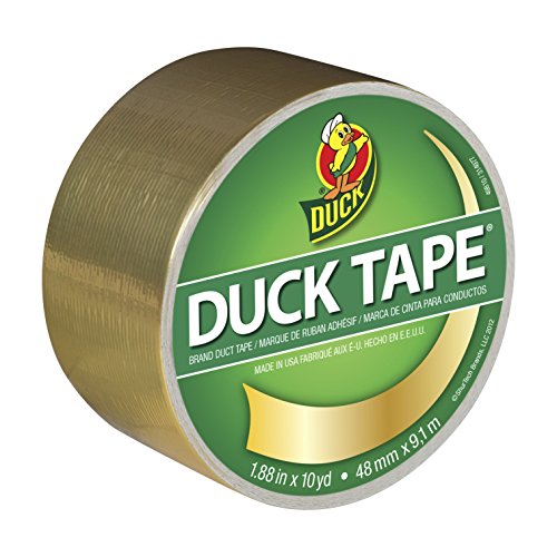 Duck Brand 280748 Duct Tape Single Roll, Metallic Gold