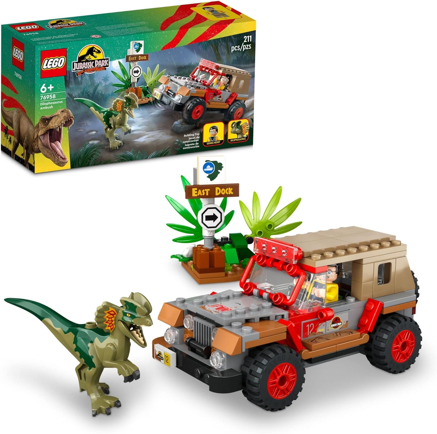 LEGO Jurassic Park Dilophosaurus Ambush 76958 ...
