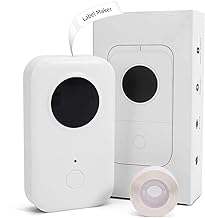 D30 Label Maker Machine with Tape - Portable Bluetooth Wireless Small Thermal Sticker Maker, Smart Mobile Pocket Handy Label Makers, Compatible with iOS & Android for Home, Office Mini Labeler