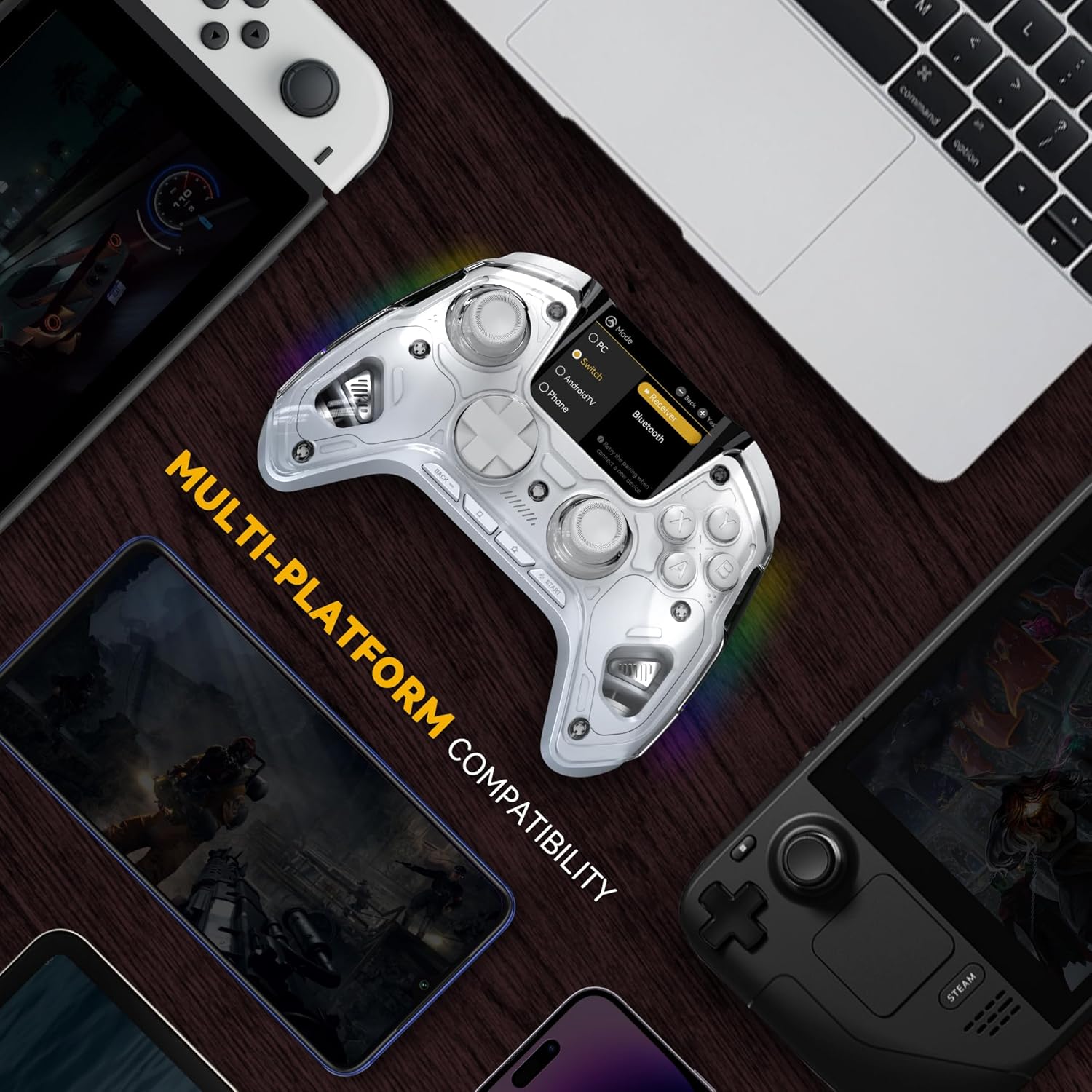 (No Drift) ManbaOne Interactive Screen Wireless Gaming Controller ...