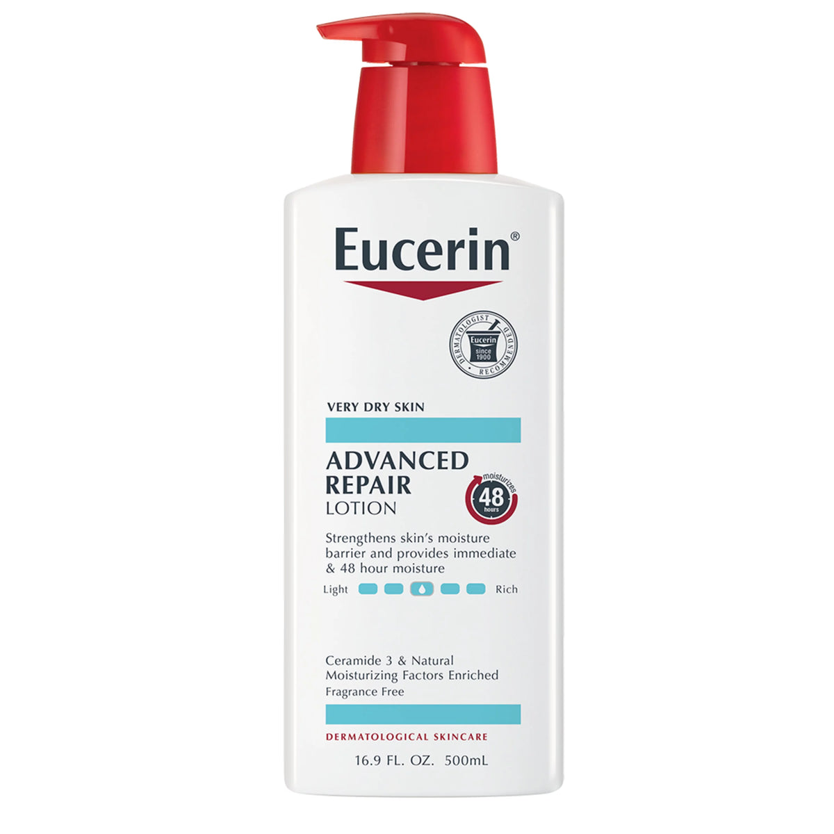 Eucerin Advanced Repair Body Lotion, 16.9 Fl Oz Pump Bottle