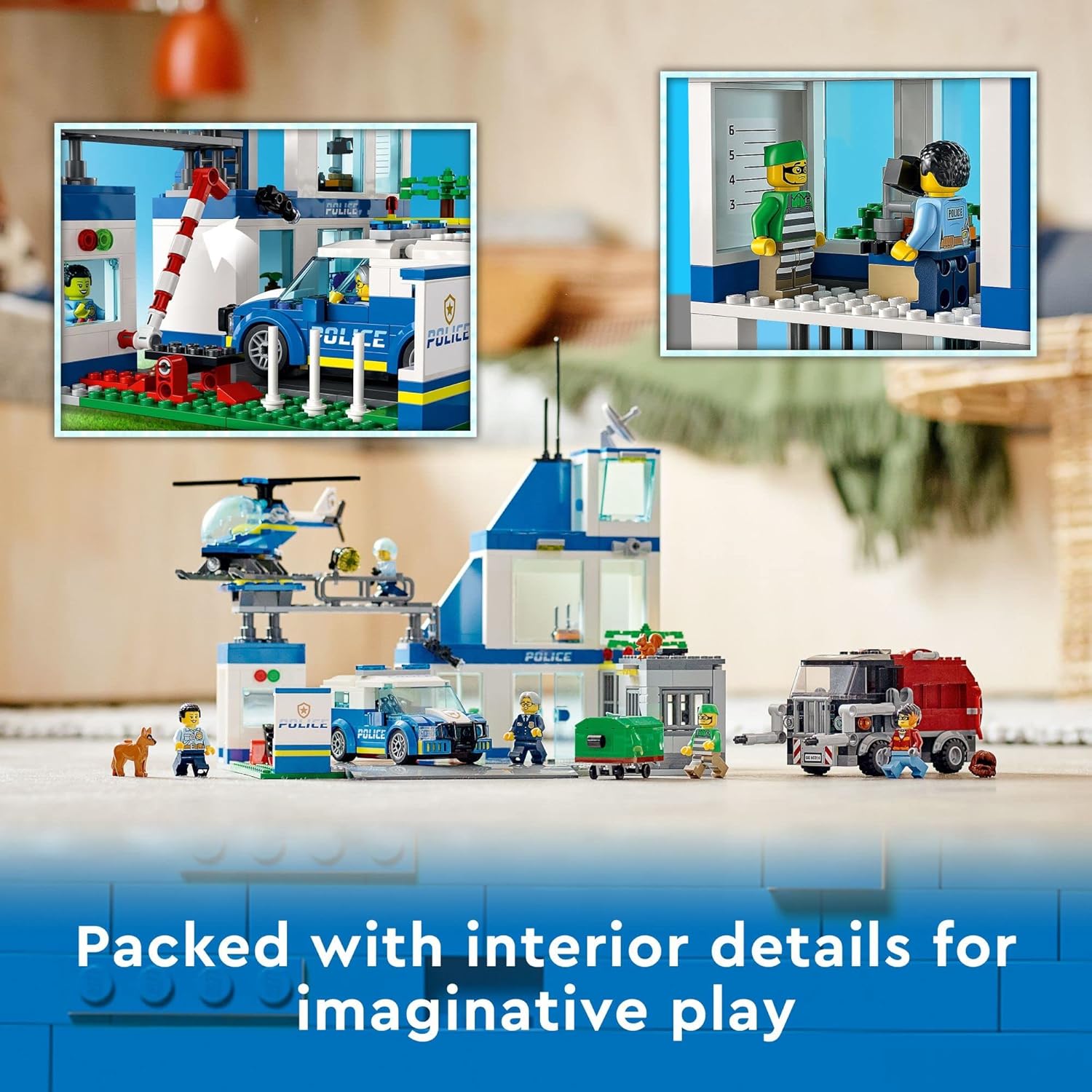 LEGO City Police Station with Van, Garbage Truck & ...