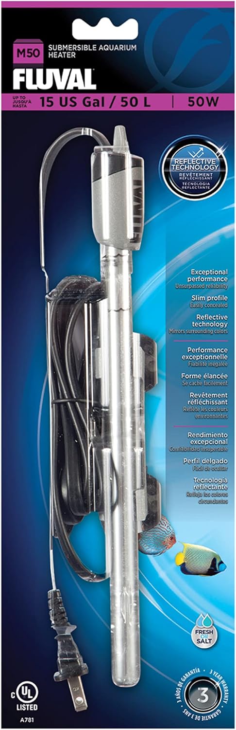 Fluval M50 Ultra-Slim Submersible Aquarium Heater - 50W