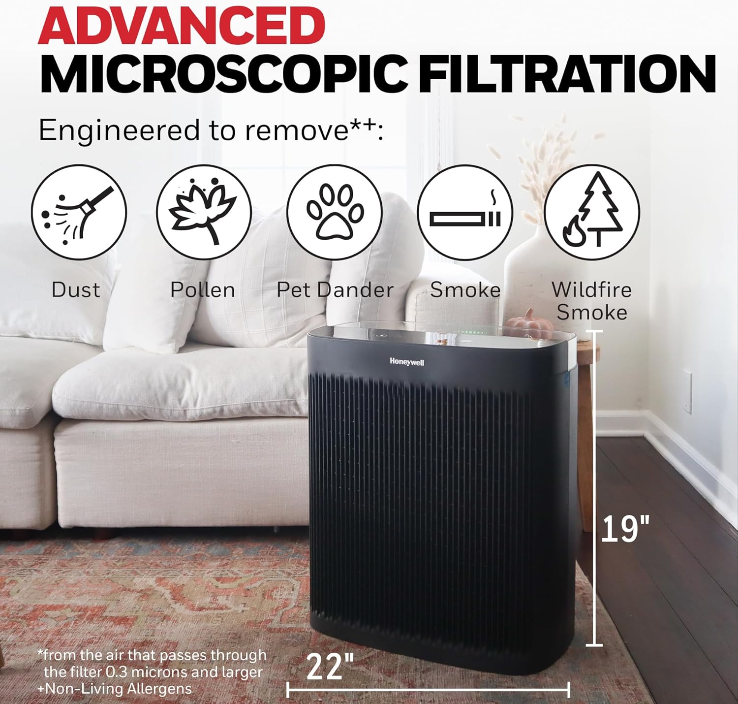 Honeywell HPA5300B InSight Series HEPA Air Purifier for Home ...