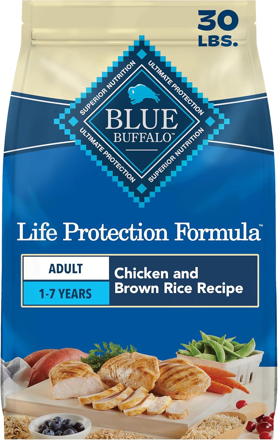 Blue Buffalo Life Protection Formula Adult Dry Dog Food, Helps ...