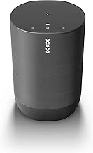 Move - Battery-powered smart speaker for outdoor and indoor listening, Wi-Fi and Bluetooth with Alexa built-in - Black